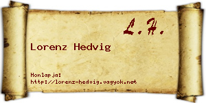 Lorenz Hedvig névjegykártya